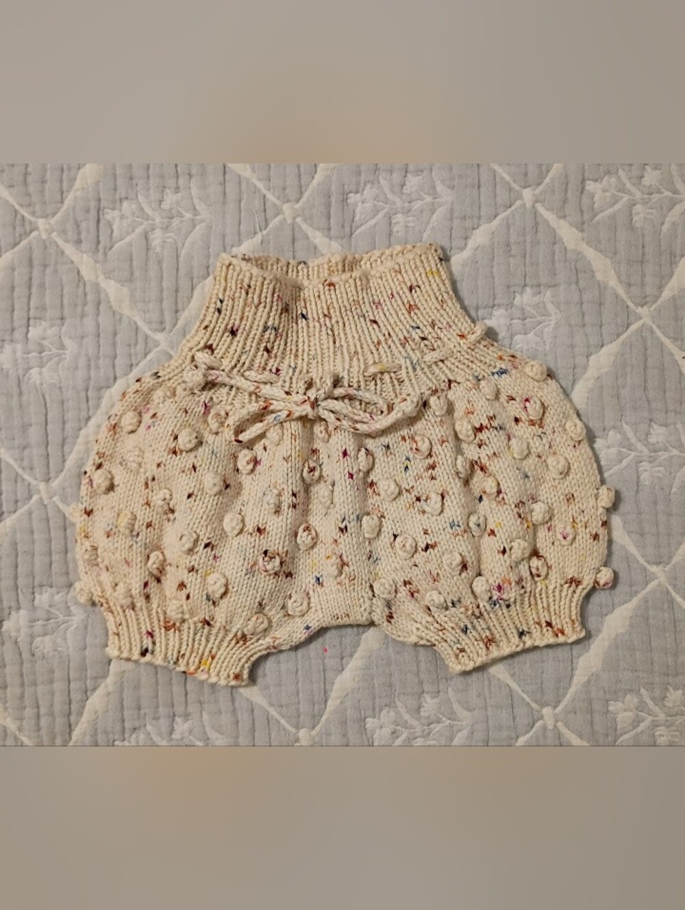 Misha & Puff Confetti Knit Popcorn Bloomers 6-12 Months NWT